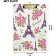 thumbnail image 3 of FMSHPON Paris Eiffel Tower Clipboard Hardboard Wood Nursing Clip Board and Pull for Standard A4 Letter 13x9 inches, 3 of 7