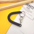 thumbnail image 1 of Retractable Coil Spring Keychain Spiral Cord Coil Keychain Holder Coil Springs Keychain Elastic Wrist Lanyard with Lobster Clasp BLACK, 1 of 8