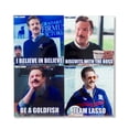 thumbnail image 1 of Juego de 4 vasos Drink Coasters Silver Buffalo Ted Lasso Quotes, 1 of 8