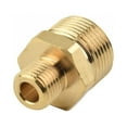 thumbnail image 1 of Drision Male M22 To 1/4 Inch Thread Coupler Brass Water Jet Connector Fitting Washer Adapter for High Pressure Car Washing, 1 of 9