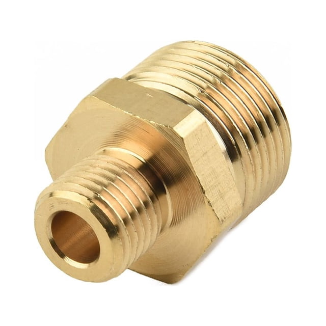 Drision Male M22 To 1/4 Inch Thread Coupler Brass Water Jet Connector Fitting Washer Adapter for High Pressure Car Washing