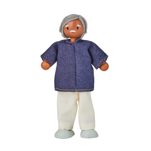 PlanToys Grandfather Dollhouse Figure - Medium Skin Tone