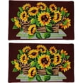 thumbnail image 2 of 2PC KITCHEN RUG FLOWER BASKET, 2 of 2