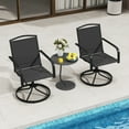 thumbnail image 4 of Gymax Patio Swivel Chairs Set of 4 w/ High Back & Round Metal Base for Backyard, 4 of 10