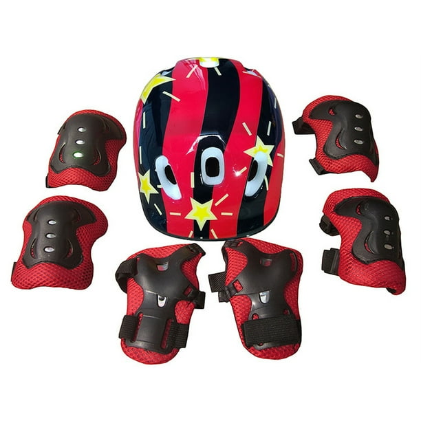 Txlixc 7pcs Girl Boys Guard Helm rodilleras codo bracers bicicleta skateboarding set Txlixc moda