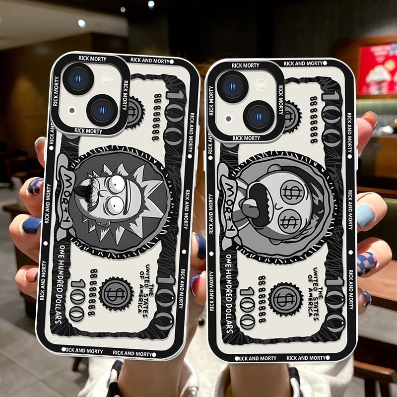 Funny Anime Rick Morty For iPhone 15 14 13 12 11 Mini XS XR X Pro