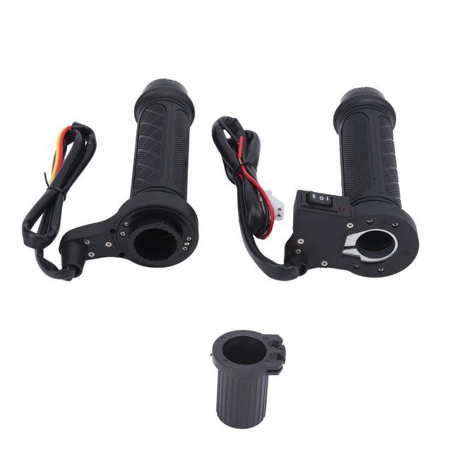 2 uds. Puños calefactables eléctricos de 12V temperatura ajustable calentador de manos de invierno para manillar de 7/8 pulgadas negro Jadeshay A