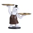 thumbnail image 2 of Bandeja de almacenamiento de estatua de oso multiusos, adorno de figurita de resina, decoración del hogar, plato de aperitivos de para Baoblaze Bandeja de almacenamiento de estatua de oso, 2 of 8