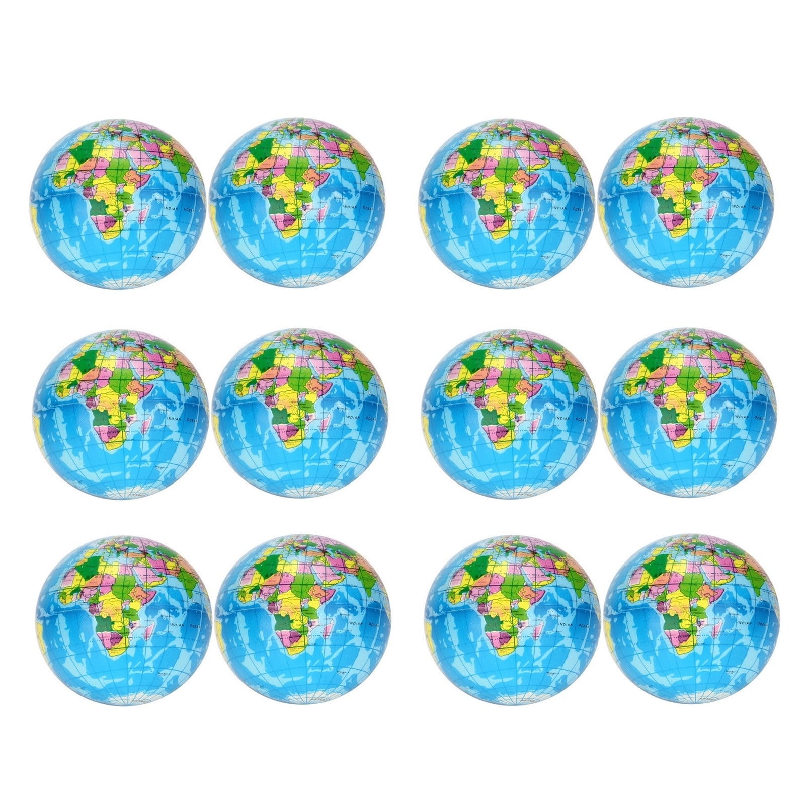 Size:7.6cm N/A Squeeze 5 PCS World Map Squishy Doll Slow Rising Stress Relief Squeeze Toys 