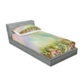 thumbnail image 2 of Ambesonne Floral Fitted Sheet & Pillow Sham Set, Spring Flower Nature, Twinxl, Multicolor, 2 of 2
