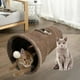 thumbnail image 4 of Tubo interactivo para gatos Yuyangstore Juguete plegable cueva para perros con pelota de juego Marrón S 30x67cm, 4 of 8