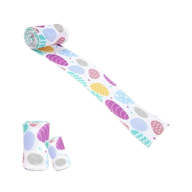 Easter Cartoon Printed Ribbon for Holiday Decorations DIY Craft Packaging Indoor Outdoor Polyester Craft Ribbon Rabbit and Egg Patterned Wrap