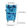 thumbnail image 3 of QTOCIO Sac de Courses à Main avec Roues Pliantes Sac de Courses Chariot Maison Épicerie Sac à Roulettes Bleu Chariot de Courses Portable, 3 of 4