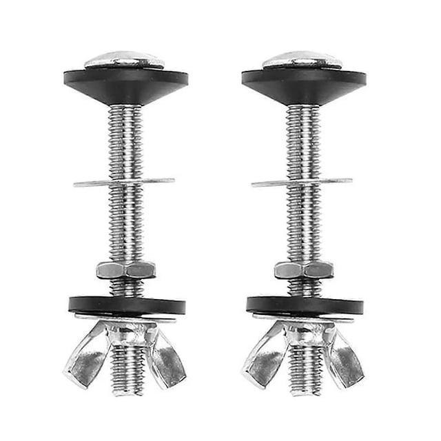2 Pack Toilet Tank To Bowl Bolt Kits Cistern Bolts Kit,stainless Steel Toilet Pan Fixing Fitting Wi
