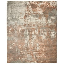 SAFAVIEH Mirage Amery Vintage Abstract Area Rug, Rust/Silver, 9' x 12'