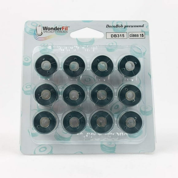 WonderFil, Specialty Threads, DecoBob, Pre-Wound Bobbins, Class 15 - Metal Blue