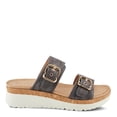 thumbnail image 2 of Patrizia Women's VELVETTE Two-Strap Buckle Slide Sandals Charcoal EU 40 / US 9, 2 of 5