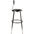 thumbnail image 3 of 25"-33" Height Adjustable Heavy Duty Vinyl Padded Steel Stool with Backrest - Black, 3 of 6