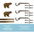 thumbnail image 5 of Urbanest Farmhouse Bear 3/4" Adjustable Curtain Rod – Heavy-Duty Telescoping Drapery Rod with Decorative Bear Finials – Extendable Window Rod for Curtains & Drapes, 48"–84″, Renaissance Gold, 5 of 5