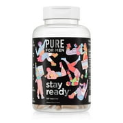 Pure for Men Original Vegan Cleanliness Stay Ready Fiber Supplement | Helps Promote Digestive Regularity | Psyllium Husk, Aloe Vera, Chia Seeds, Flaxseeds | Proprietary Formula | 120 Vegan Capsules