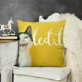 thumbnail image 2 of YINGXI Throw Pillow Covers Furry Yellow Home Decor Pillow Cases Decorative Outdoor Cushion Couch Sofa Pillowcases 22x22in, 2 of 5