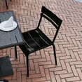 thumbnail image 3 of BizChair Commercial Grade Steel Stack Chair, Indoor-Outdoor Armless Chair with 2 Slat Back in Black, 3 of 12