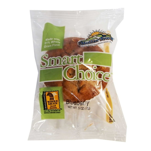 Smart Choice 2 Grain Equival Blueberry Muffin, 3.1 Ounce -- 48 per case.