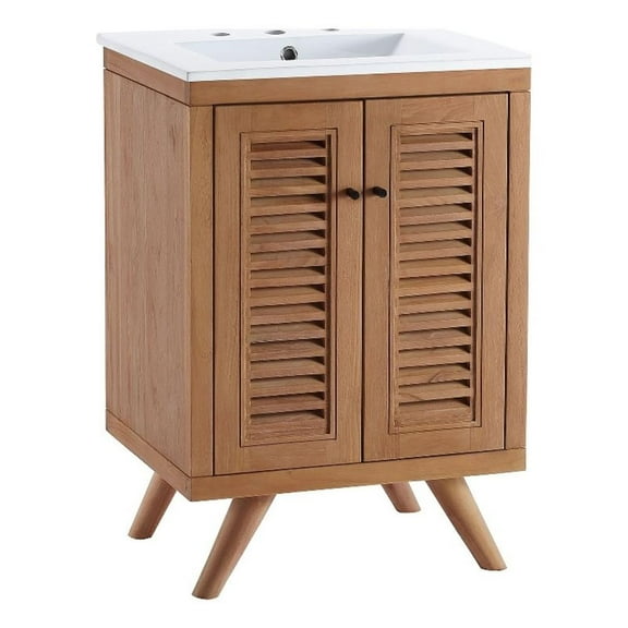 Modway Birdie 24" Bathroom Vanity in Natural White