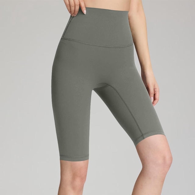 TaTaai Women High Waist Solid Color Capri Yoga Leggings Stretchy Fabric Slim Fit Ladies Workout Exercise Weekend Outdoor Wear Non-See-Through No Fading Soft Stylish Pants Gift