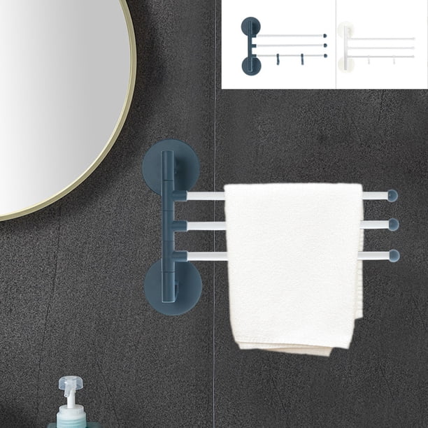 Toallero con ventosa | Organizador de montaje en pared de fuerte adherencia para baño, cocina | Toallero de papel de plástico multifuncional | Sin perforación | 1 pieza Verde Blanco | 12,5 x 8,46