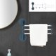 thumbnail image 1 of Toallero con ventosa | Organizador de montaje en pared de fuerte adherencia para baño, cocina | Toallero de papel de plástico multifuncional | Sin perforación | 1 pieza Verde Blanco | 12,5 x 8,46, 1 of 7
