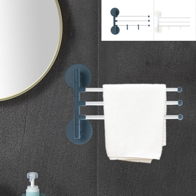 Toallero con ventosa | Toallero de papel multifuncional - Plástico ABS de fuerte adherencia | Montaje en pared sin taladro | Diseño desmontable | Verde y Blanco | 32x21.5x2cm | 1 Pieza