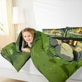 thumbnail image 4 of Feelyou Rustic Camping Full Size Comforter Sets for Teens, Plant Botanical Bedding Comforter Set, Cartoon Adventure Theme Reversible Bedding Sets, Breathable Home Decor, 3pcs, 4 of 8