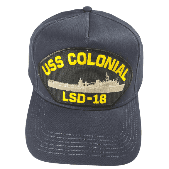 USS Colonial LSD-18 Ship HAT - Navy Blue - Veteran Owned Business
