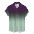 thumbnail image 5 of SHIXIAOO Chemise Décontractée de Printemps pour Hommes à Col Rabattu Imprimé Complet Manches Courtes de Plage Chemise de Vacances Extérieure T-Shirt Surdimensionné pour Hommes Chemises de Travail Décontractées pour Hommes, 5 of 5