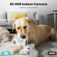 thumbnail image 3 of 2K Indoor Security Camera, 360° Cameras for Home Security Indoor with Motion Detion, Pet Cam with Phone App, Baby Monitor-Night Vion, 3 of 4