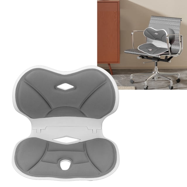 Soporte ergonómico para el Respaldo de la Silla, Soporte Lumbar para una Buena Corrección de la Postura Yalivio del Dolor de Espalda, Cojín del Asiento Trasero para Sillas y