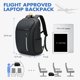 thumbnail image 4 of Mochila Ponhog Business 40L para hombre con USB negra 51x33x23 cm, 4 of 8