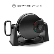 Chefman Flip Belgian Waffle Maker w/ Non Stick Plates, Adjustable Timer - Black
