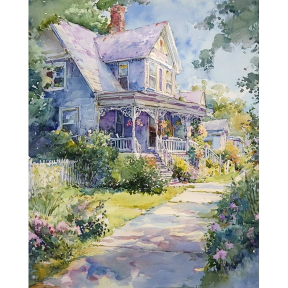 Paint by Numbers Kits for Adults-Purple House- Beginners Digital Oil Paint by Number for Adults Easy Canvas for Home Wall Decoration and Gifts 16X20 inch-