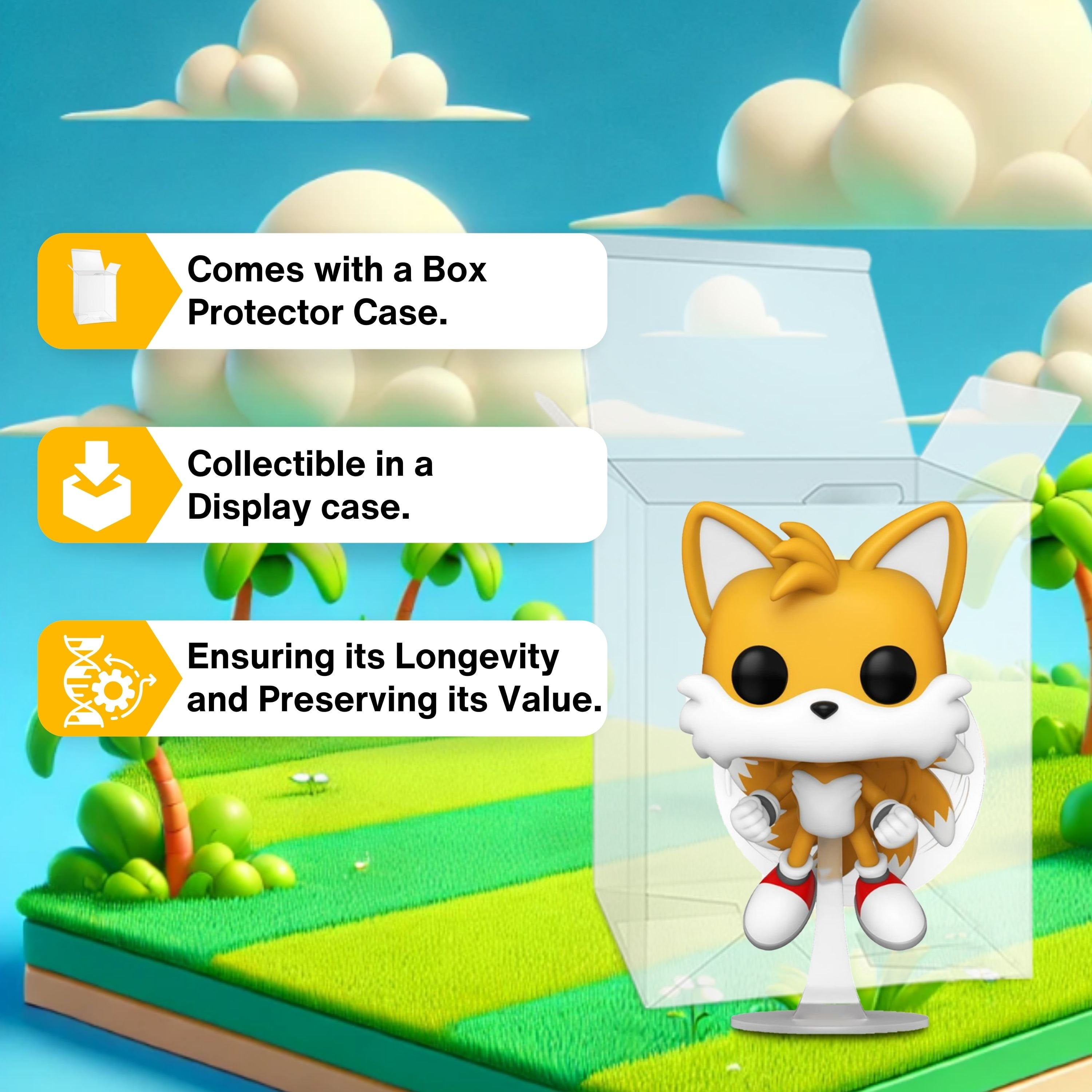 Funko Pop! Games Sonic The Hedgehog: Tails 978 - Specialty Series Exclusive Vinyl Figure with Case