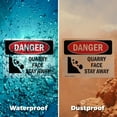 thumbnail image 5 of (2 Pack) Quarry Face Stay Away OSHA Danger Sign 24 Inch X 18 Inch Vinyl Label Decal Sticker Weather Resistant, UV Protected for Workplace, Business, and Construction Site, Made in the, 5 of 7