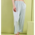 thumbnail image 4 of SWSMCLT Women's Plus Size Pajamas Pant Casual Loose Fit Trousers Wide Leg Pjs Soft Lounge Spandex Summer Pull On Mint 3X-Large, 4 of 5