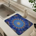 thumbnail image 6 of Dish Drying Mat Absorbent Dish Drainer Kitchen Counter 23.6x19.7inch Dish Drying Pad for Countertops Sinks Draining Racks Blue Kaleidoscopic Pattern, 6 of 9
