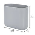 thumbnail image 5 of iDesign Small 1.9 Gallon/7L. Bathroom Trash Can, Plastic Oval Garbage Can for Bedroom, Office, 2-Pack, Gray, 5 of 5