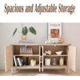 thumbnail image 4 of Large Buffet Sideboard Cabinet with Storage,60" Modern Cedenzas with 4 Sunburst Doors Buffet Table Wine Bar Coffee Bar Storage Cabinet for Living Room Hallway, Antique Natural, 4 of 8