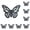 Black*10, variant on 1Pc Clearance Sale! Plastic Butterfly Bookmark, Elegant Black Page Marker for Book Lovers (8*6*0.2cm, Black)