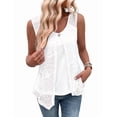 thumbnail image 2 of Womens Loose Fit Casual Flowy Tank Tops Sleeveless Summer Tops Clothes Outfits 2025 White L, 2 of 6