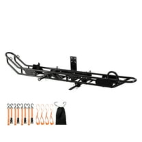 KFFKFF Motorcycle Carrier, 500 lbs Capacity, Durable Steel Hitch Mount Rack with Anti-Tilt Lock, Straps & Stabilizer, Scooter Dirt Bike Transport Solution for Vehicles with 2-Inch Hitch Receiver