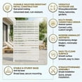 thumbnail image 6 of MAYEERTY 72" x 47" Outdoor Metal Privacy Screen, 6-Panel Decorative Screen for Patio, Balcony & Garden, White, 6 of 7